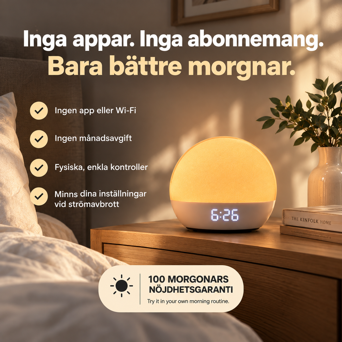 Wake&Shine™ Soluppgångsalarm